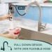 36523 FORIOUS Brushed Swivel High Arc Pull-Out Kitchen Sink Mixer Tap