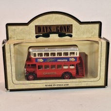 LLedo Diecast Model of Days Gone 15032 1932 AEC Regent Double Deck Bus LIBBY's PINEAPPlE