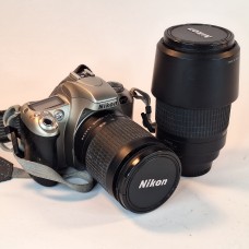 Nikon F55 35mm Film SLR Camera with 28-100mm & 70-300mm Nikkor Lenses