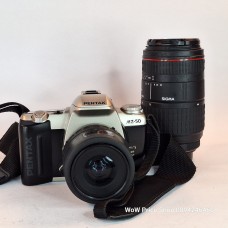 Pentax MZ-50 SLR Lens 35-80mm 70-300mm DL Macro 35mm Film Camera