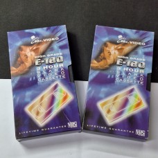 Mr. Video High Grade E-180 VHS Blank Video Cassette – 3 Hours Recording Tape - 07414