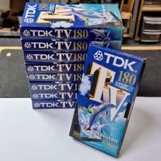 Used 9 TDK E-180 VHS Cassette Tape – 3 Hours | PAL / SECAM | Video Recording Tape - 07421