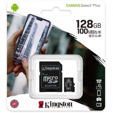 3232 Kingston 128GB  MicroSD SD Card Class 10 Speed 100MB/s