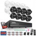 Set SANNCE 16CH DVR 8 Cameras 1.0MP Security System with 1TB HD CCTV