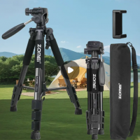 20713 ZOMEI 150cm Lightweight Tripod with Detachable Head & Phone Mount