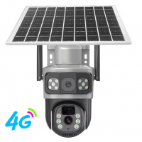 27423 V380PRO T8B 4MP  Dual lens 4G SIM card CCTV Solar Outdoor Wireless Waterproof Solar Camera