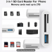 3-in-1 SD Card Reader with USB Adapter - Plug & Play Memory Card Viewer for Phones USB-C Type-C Connector - 32533
