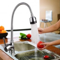 36544 360 Degree Rotatable Spout Single Handle Sink Faucet Pull Down Spray Mixer Tap