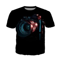 T-shirt 3D Camera Black Sony a7 Print