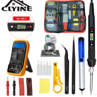 5321 80W Digital Electric Soldering Iron Set Adjustable LCD Temperature Welding Line Tips Solder Tool Kit