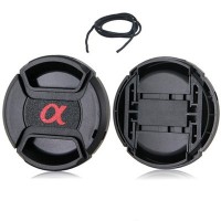 49-82mm Center Pinch Snap-on Front Lens Cap Cover for Sony