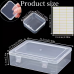 61pcs Transparent Plastic Storage Organizer Set – Large Box with 30 Small Boxes & Label Stickers - 0576