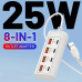 8-Port USB Charging Hub (4× USB-A + 4× USB-C) 25W Fast Charging - 32541