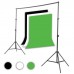 443442 2 x 2m Stand + 1.6 x 3m Non Woven Fabric Black, White, Green Background
