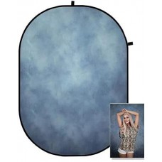 30516 150cm x 200cm Blue Double-Sided Pop-Out Muslin Background