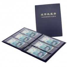 Banknote 60 Pockets Leather Album Paper Money Collection Note