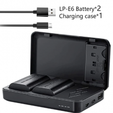 05414 3 in 1 2-Pack LP-E6 LP-E6N Battery Charger Set for Canon