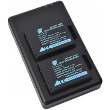 NP-W126 2pcs Batteries Dual Charger for Fuji