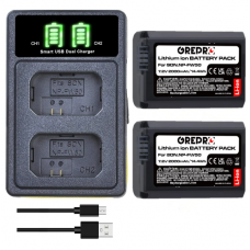 05422 NP-FW50 2-Pack Battery Charger Set for Sony
