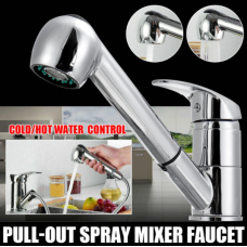 36511 Brushed Nickel Kitchen Faucet Detachable Handheld Sprayer Single Hole Pull Out Spout Kitchen Sink Mixer Tap