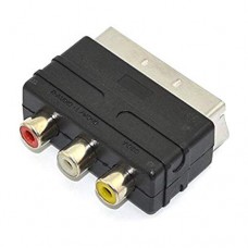 4869 SCART To 3 x RCA Triple Phono Composite AV Adaptor Converter