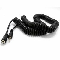 4715 5m COILED 3.5mm Stereo Jack to Socket Headphone Extension Cable Lead