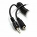 4715 5m COILED 3.5mm Stereo Jack to Socket Headphone Extension Cable Lead