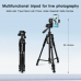 20713 Camera Tripod Phone Stand 55” 140CM With Quick Plates For DSLR SLR