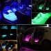 25312 Car RGB LED Strip Interior Light Multicolor Music Remote Bluetooth App 5V USB