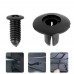 2553 100X Black Plastic Rivet Trim Panel Fastener Clips 8mm Dia Hole For Car