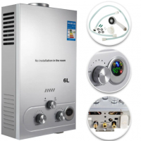 250110 VEVOR 6L LPG Water Heater Propane Gas Tankless Instant Boiler With Shower