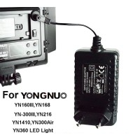 Yongnuo AC Adapter Power Supply Charger for YN160 III YN168 YN216 YN360 YN300 Air LED