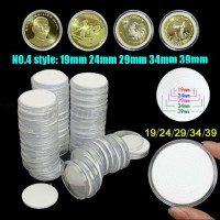 0553 50Pcs 51mm Round Clear Plastic Coin Holder Capsules for 19 24 29 34 39mm