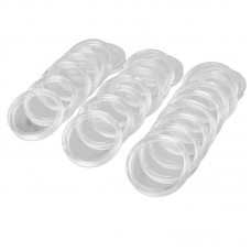 0551 100Pcs 21mm Round Clear Plastic Coin Holder Capsules