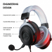 EKSA E900 Stereo Sound Wired Gaming Headset – Red – Detachable Mic (No Box)