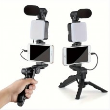 Five-in-one Mobile Phone Stand Stabilizer With LED Fill Light