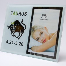 24714 Glass Photo Frame Horoscopes-TAURUS