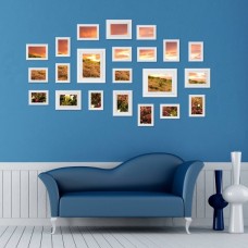 23PCS Multi Home Photo Picture Frames Set Wall Decor Present White