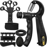 37744 Grip Strength Trainer Kit with Finger Exerciser, Hand Grip Strengthener, Hand Extension Exerciser