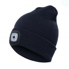 24853 Dark Blue Beanie Hat with LED Light