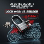 Heavy Duty Siren Alarm Padlock Security Lock for Motorbikes, Sheds, and Gates - 49321