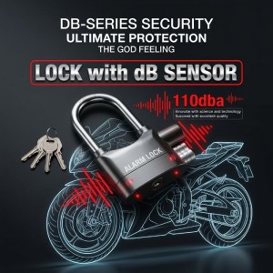 Heavy Duty Siren Alarm Padlock Security Lock for Motorbikes, Sheds, and Gates - 49321 Heavy Duty Siren Alarm Padlock Security Lock for Motorbikes, Sheds, and Gates - 49321