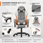 Huzaro Force 2.7 Grey Velour Gaming Chair