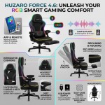 Huzaro Force 4.6 Black Mesh RGB Smart Gaming Chair