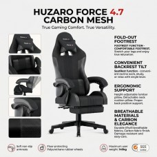Huzaro Force 4.7 Carbon Mesh Gaming Chair Ergonomic Gaming Chair with Footrest
