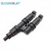 26413 IP67 2 to 1 T Branch PV Connector TUV approved FFM or MMF 100% PP0 2.5mm sq~6.0mm