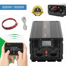26911 Inverter 3000W to 6000W Modified Sine Wave Power DC converter LCD + Digital Remote Control