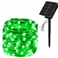38614 Solar 7M 50 LED Waterproof Outdoor Green Lamp