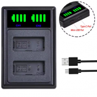 LPE17 LP-E17 LP E17 Dual USB LED Charger for Canon EOS Cameras