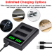 LPE17 LP-E17 LP E17 Dual USB LED Charger for Canon EOS Cameras